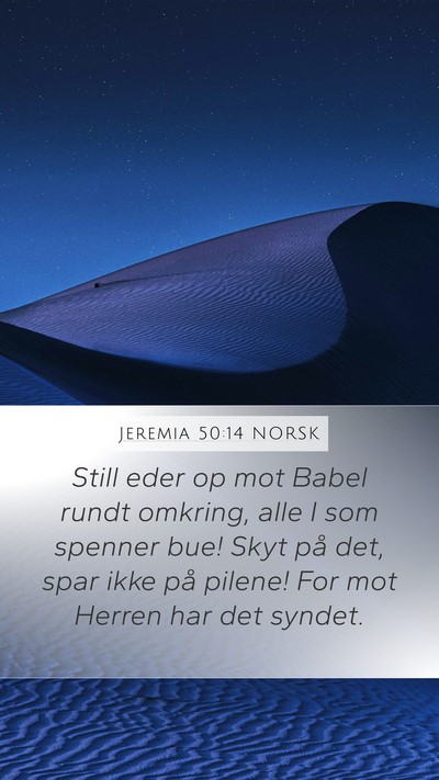 Jeremia 50:14 NORSK Bible Verse Image