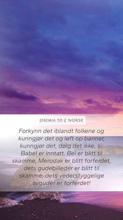 Jeremia 50:2 NORSK Bible Verse Image