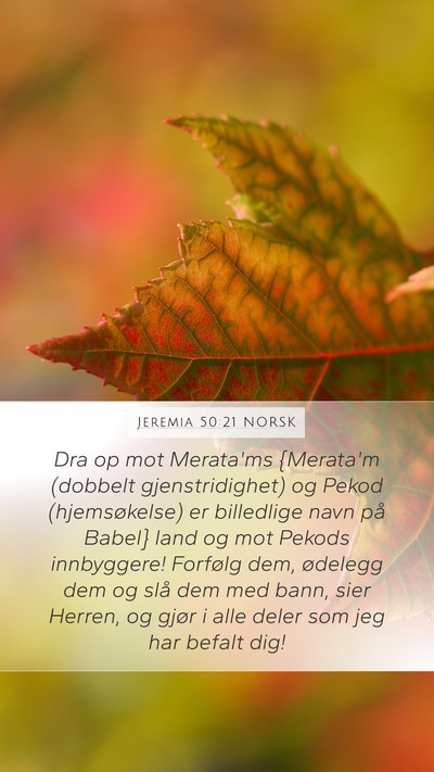 Jeremia 50:21 NORSK Bible Verse Image