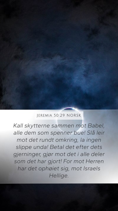 Jeremia 50:29 NORSK Bible Verse Image