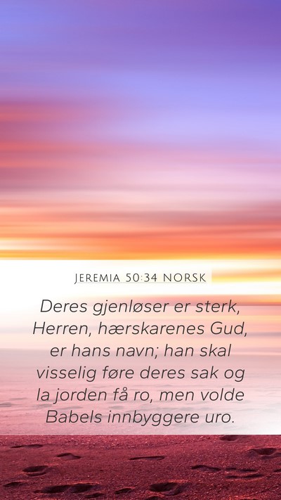Jeremia 50:34 NORSK Bible Verse Image