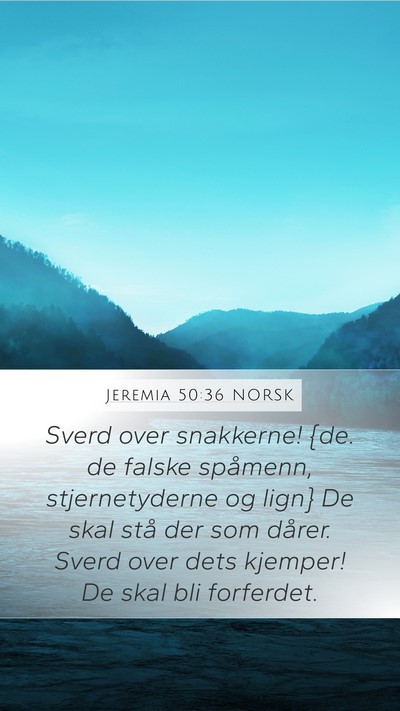 Jeremia 50:36 NORSK Bible Verse Image