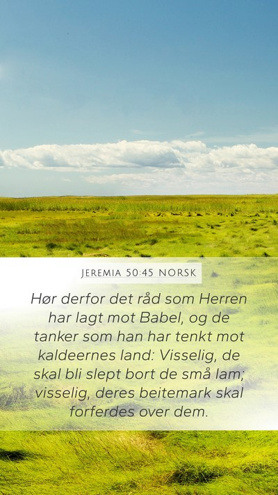 Jeremia 50:45 NORSK Bible Verse Image