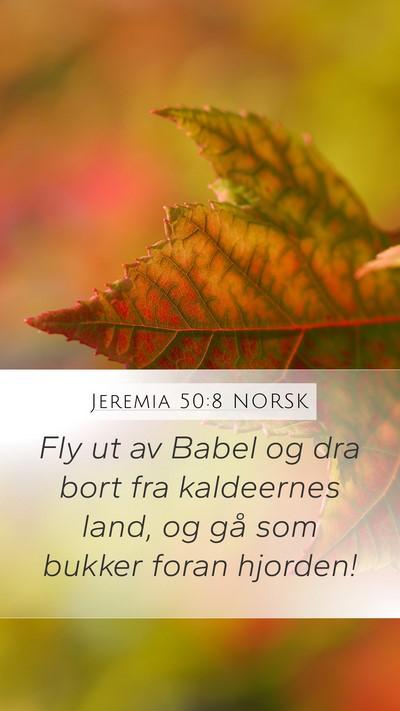 Jeremia 50:8 NORSK Bible Verse Image