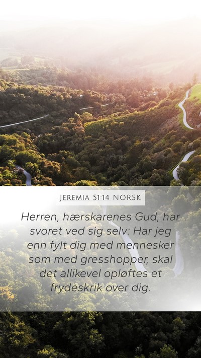 Jeremia 51:14 NORSK Bible Verse Image