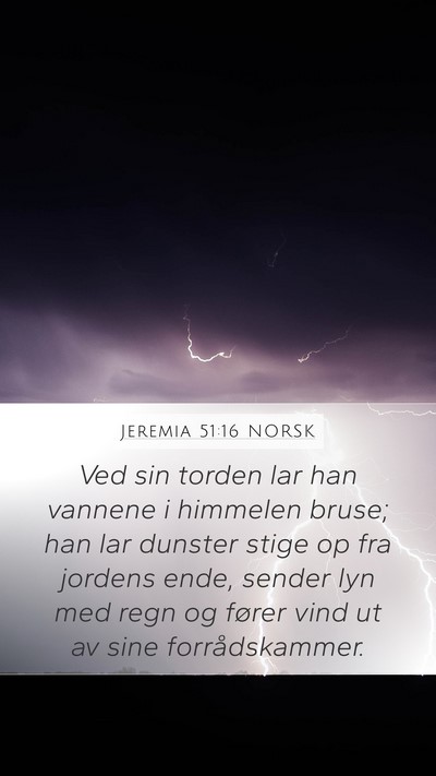 Jeremia 51:16 NORSK Bible Verse Image