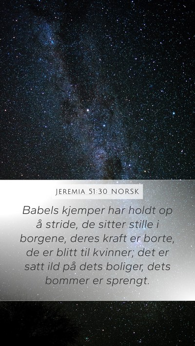 Jeremia 51:30 NORSK Bible Verse Image