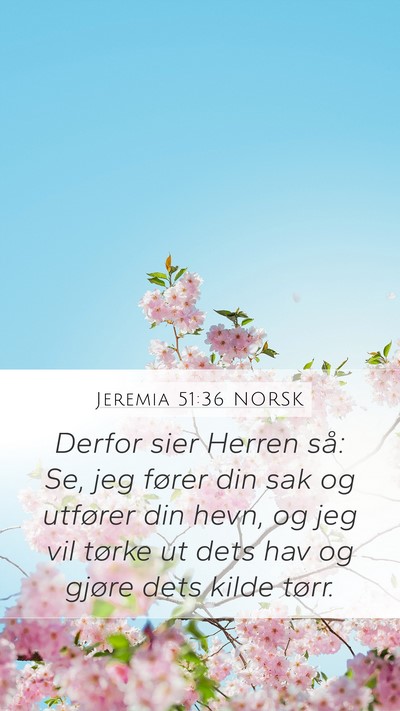 Jeremia 51:36 NORSK Bible Verse Image