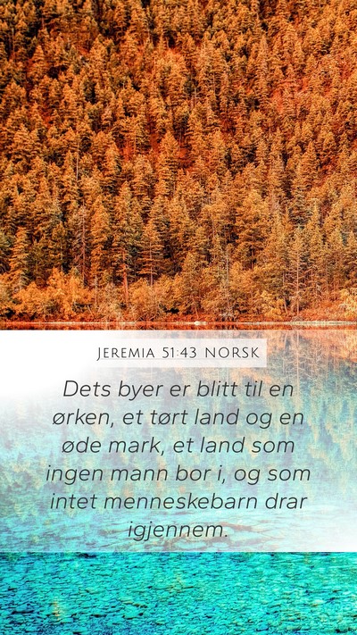 Jeremia 51:43 NORSK Bible Verse Image