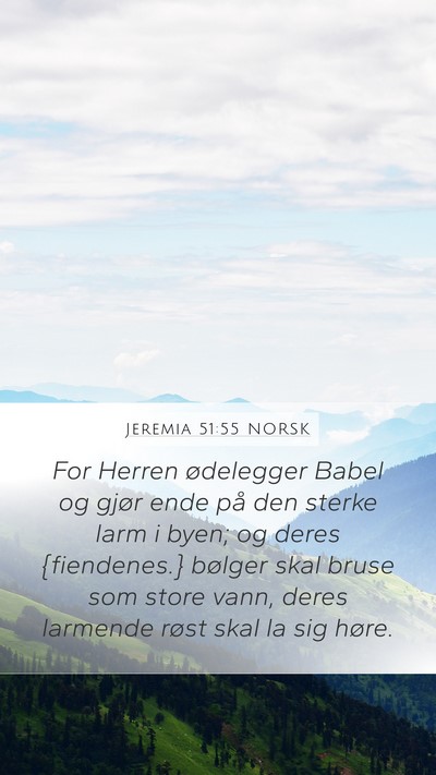 Jeremia 51:55 NORSK Bible Verse Image