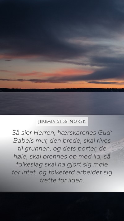 Jeremia 51:58 NORSK Bible Verse Image