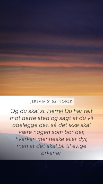 Jeremia 51:62 NORSK Bible Verse Image