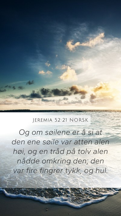 Jeremia 52:21 NORSK Bible Verse Image