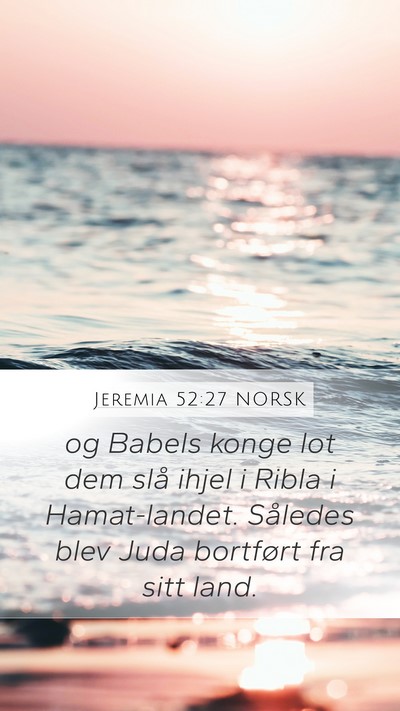 Jeremia 52:27 NORSK Bible Verse Image