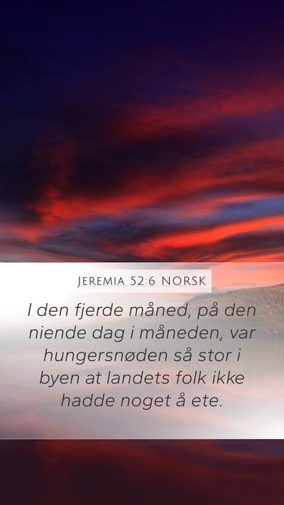 Jeremia 52:6 NORSK Bible Verse Image