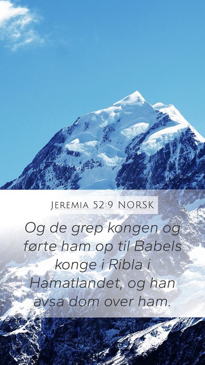 Jeremia 52:9 NORSK Bible Verse Image