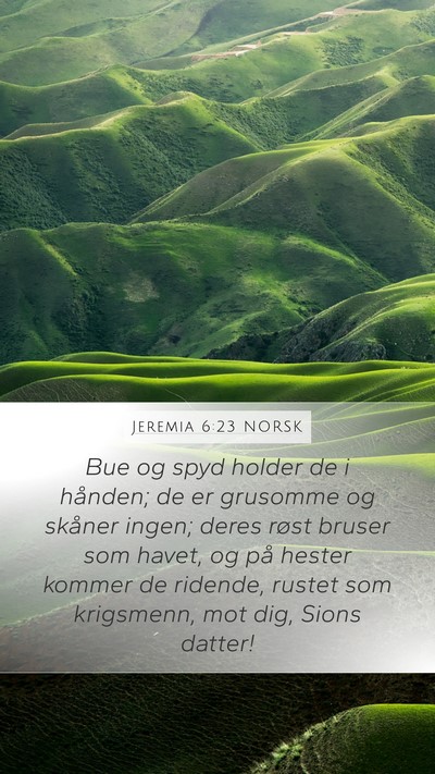 Jeremia 6:23 NORSK Bible Verse Image