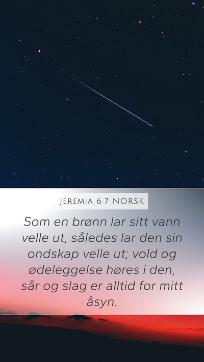 Jeremia 6:7 NORSK Bible Verse Image