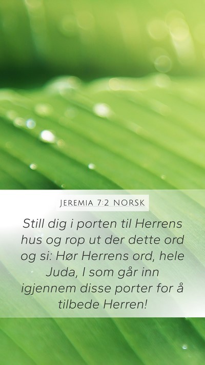 Jeremia 7:2 NORSK Bible Verse Image