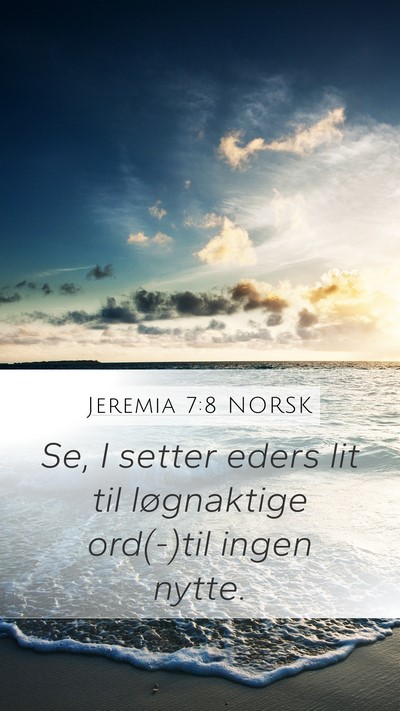 Jeremia 7:8 NORSK Bible Verse Image
