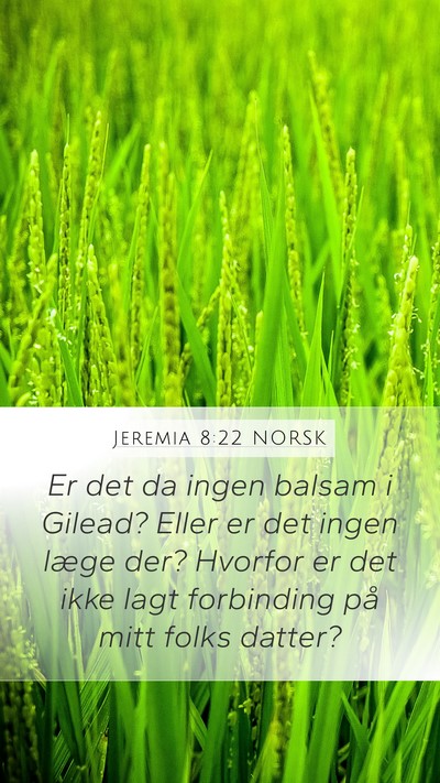 Jeremia 8:22 NORSK Bible Verse Image