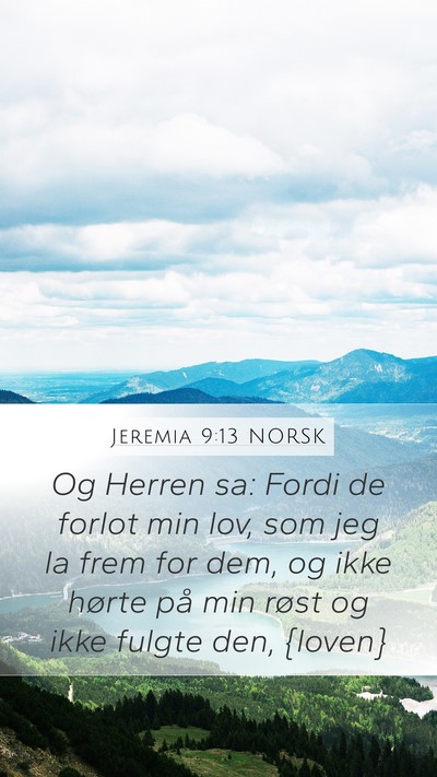 Jeremia 9:13 NORSK Bible Verse Image