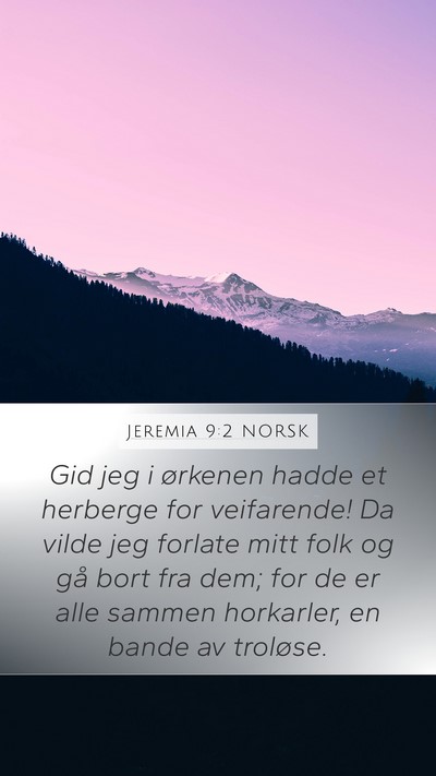 Jeremia 9:2 NORSK Bible Verse Image