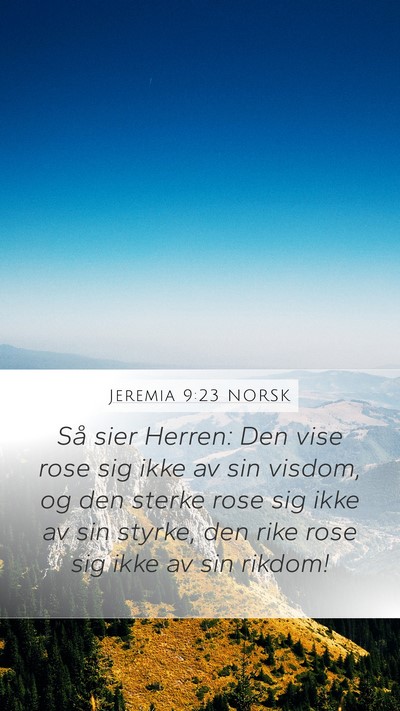 Jeremia 9:23 NORSK Bible Verse Image
