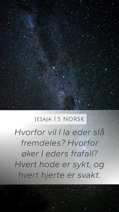 Jesaja 1:5 NORSK Bible Verse Image