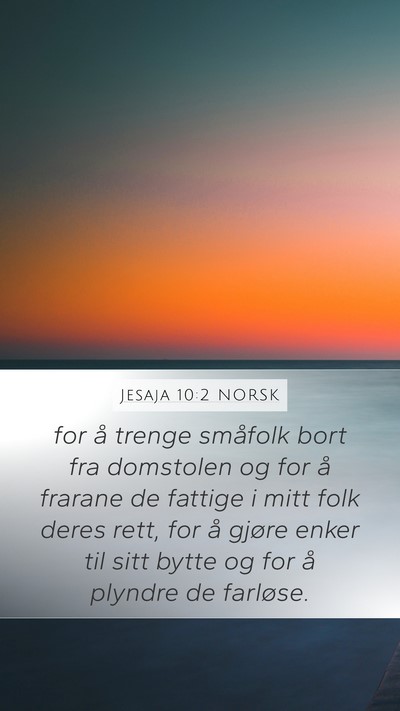 Jesaja 10:2 NORSK Bible Verse Image