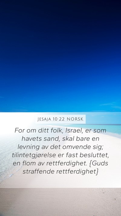 Jesaja 10:22 NORSK Bible Verse Image