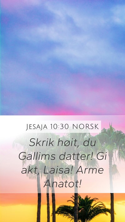 Jesaja 10:30 NORSK Bible Verse Image