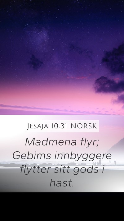 Jesaja 10:31 NORSK Bible Verse Image