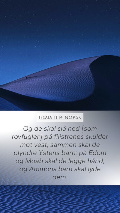 Jesaja 11:14 NORSK Bible Verse Image