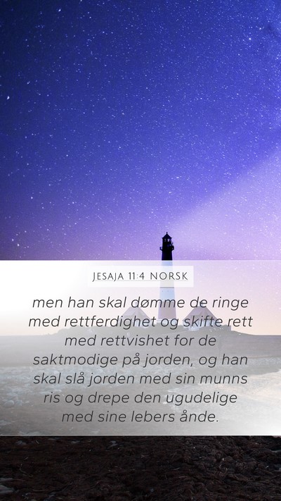 Jesaja 11:4 NORSK Bible Verse Image