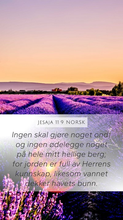 Jesaja 11:9 NORSK Bible Verse Image