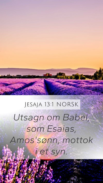 Jesaja 13:1 NORSK Bible Verse Image