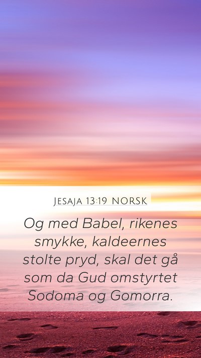 Jesaja 13:19 NORSK Bible Verse Image