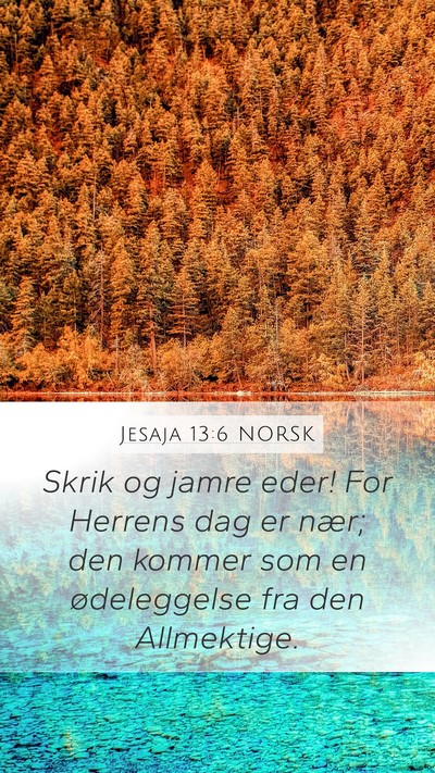 Jesaja 13:6 NORSK Bible Verse Image