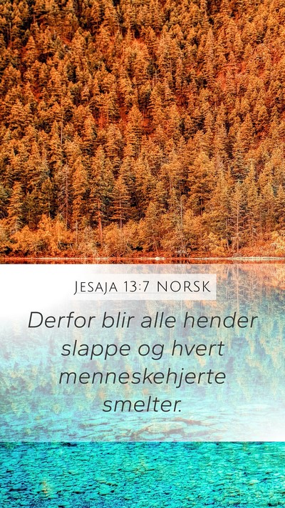 Jesaja 13:7 NORSK Bible Verse Image