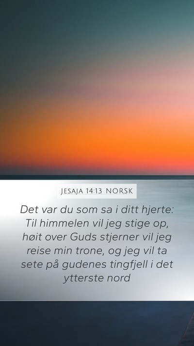 Jesaja 14:13 NORSK Bible Verse Image
