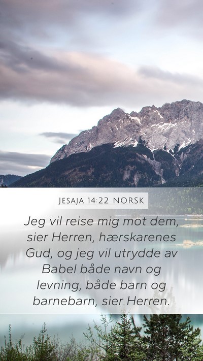 Jesaja 14:22 NORSK Bible Verse Image