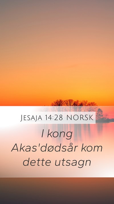 Jesaja 14:28 NORSK Bible Verse Image