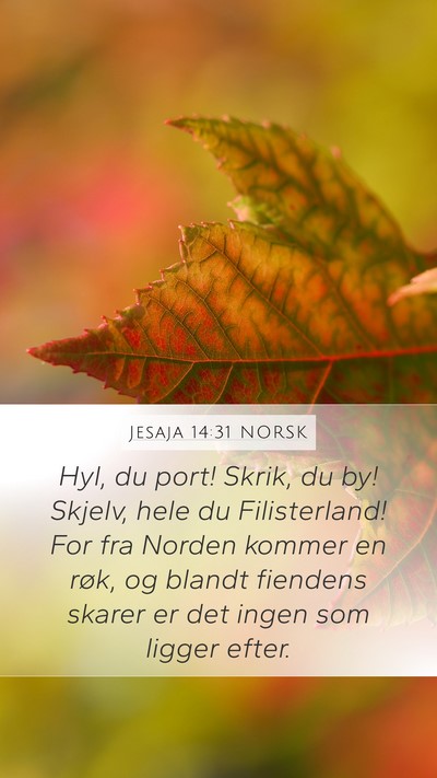 Jesaja 14:31 NORSK Bible Verse Image
