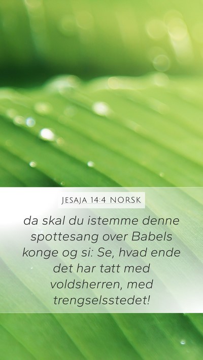 Jesaja 14:4 NORSK Bible Verse Image