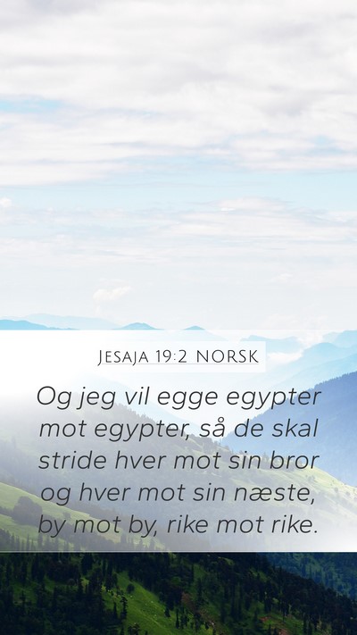 Jesaja 19:2 NORSK Bible Verse Image