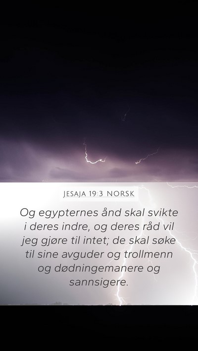 Jesaja 19:3 NORSK Bible Verse Image