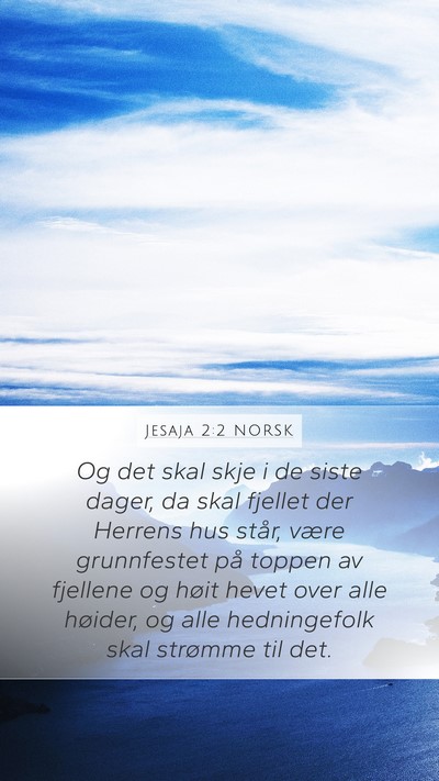 Jesaja 2:2 NORSK Bible Verse Image
