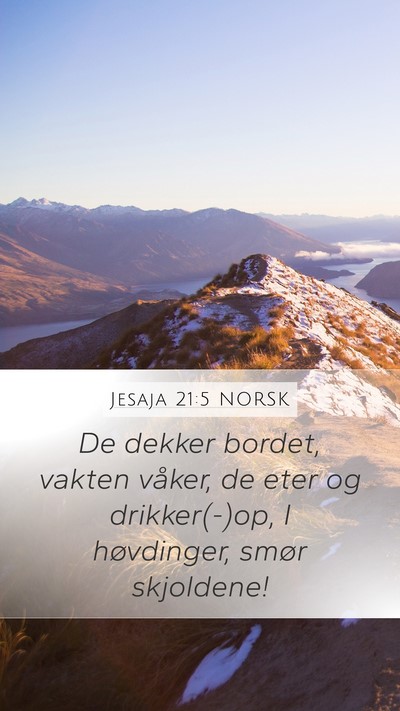 Jesaja 21:5 NORSK Bible Verse Image