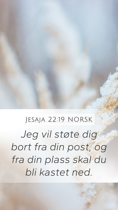 Jesaja 22:19 NORSK Bible Verse Image